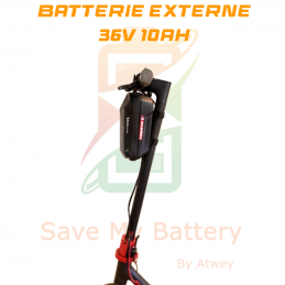 Batterie externe Plug & Play 36V 10Ah compatible Xiaomi, Etwow,Ninebot G30 ...
