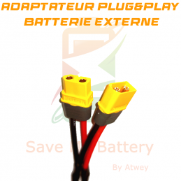 Plug & Play external battery adapter