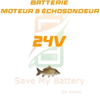 Batterie 24V pêche moteur et échosondeur lithium - Save My Battery